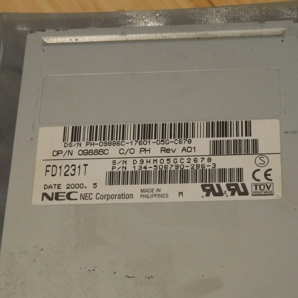 NEC HP 3.5 inch Floppy Disk Drive FD1231T Internal Desktop 1.44MB Tested - 40 - Picture 3 of 7